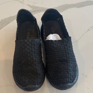 Stylish Black Woven Loafers